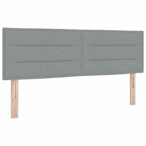vidaXL Tête de lit Gris clair tissu