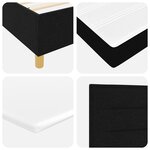 Lit Box Spring vidaXL avec Matelas Noir 140x200 cm Tissu
