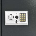 vidaXL Coffre-fort numérique électronique avec étagère Gris foncé 40x35x60 cm Acier