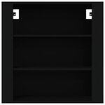vidaXL Armoire murale Noir 80x33x80 cm Bois d'ingénierie