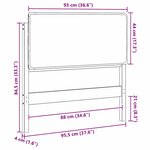 vidaXL Tête de lit capitonnée Gris Naturel et Clair 90 cm Pin massif