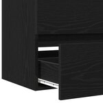 Cabinet de lavabo vidaXL en MDF chêne noir avec lavabo intégré