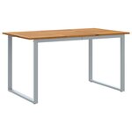 vidaXL Ensemble de salle à manger pour jardin 7 Pièces Gris et marron
