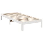 vidaXL Cadre de lit sans matelas blanc 80x200 cm bois massif de pin