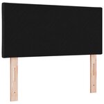 vidaXL Tête de lit LED Ensemble de 2 Noir Tissu  bois 100 cm USB-C