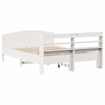 vidaXL Cadre de lit sans matelas blanc 120x200 cm bois de pin massif