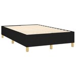 vidaXL Sommier à lattes de lit avec matelas Noir 120x200 cm Tissu