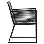 vidaXL Mobilier à dîner d'extérieur 9 Pièces Rotin PVC Noir