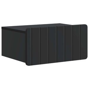 vidaXL Cabinet de chevet mural avec tiroir Noir 49 x 34 5 x 24 cm