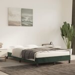 vidaXL Cadre de lit Vert foncé 120x200 cm Velours