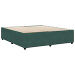 vidaXL Cadre de lit sans matelas vert foncé 180x200 cm velours