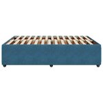 vidaXL Cadre de lit sans matelas bleu 140x190 cm velours