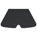 vidaXL Toit de rechange de balançoire noir 188/168x145/110 cm