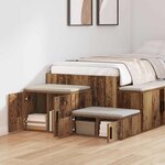 vidaXL Armoire de rangement 2 Pièces Bois ancien 108 x 41 x 40 cm