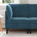 vidaXL Sofa avec rangement Bleu Velours