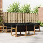vidaXL Ensemble de canapés d'extérieur 7 pc Naturel et noir
