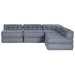 vidaXL Coussin 4 Pièces Gris 70 x 70 x 54 cm Polyester