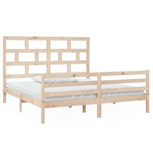 vidaXL Cadre de lit sans matelas bois massif