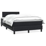 vidaXL Sommier à lattes de lit avec matelas noir 120x210 cm velours