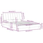vidaXL Cadre de lit sans matelas Hanko gris clair 140x190 cm velours