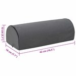 vidaXL Coussin de repose-pieds Uni Gris 42 x 18 x 13 cm