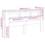 vidaXL Tête de lit à LED chêne sonoma 200x18 5x103 5cm bois ingénierie