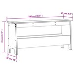 vidaXL Banc d'entrée cire marron 100x28x45 cm bois de pin massif