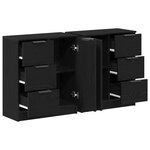 vidaXL Buffets 2 Pièces Chêne Noir 60x30x70 cm Bois d'ingénierie