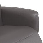 vidaXL Fauteuil inclinable avec repose-pieds gris similicuir