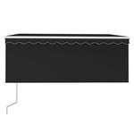 vidaXL Auvent rétractable automatique avec store 3 5x2 5 m Anthracite