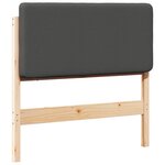 vidaXL Tête de lit capitonnée Brun et gris foncé 100 cm Pin massif