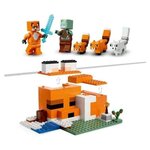 Lego 21178 minecraft le refuge du renard  jouet de construction maison  enfants des 8 ans  set avec figurines zombie  animaux