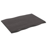 vidaXL Dessus de table bois chêne massif traité bordure assortie