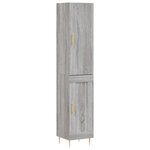 vidaXL Buffet haut Sonoma gris 34 5x34x180 cm Bois d'ingénierie