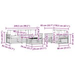vidaXL Ensemble de canapés d'extérieur 6 pc Blanc et Beige