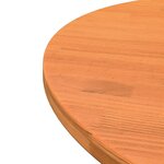 vidaXL Dessus de table rond cire marron Ø80x2 5 cm bois de pin massif