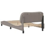 vidaXL Cadre de lit sans matelas Hvar taupe 100x200 cm tissu