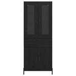 vidaXL Haut Armoire Chêne noir 69 5 x 34 x 180 cm Bois d'ingénierie