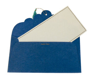 Carte 19x10cm Ivoire/Or 5 pièces