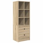 vidaXL Bureau avec rangement en chêne Sonoma en bois d'ingénierie