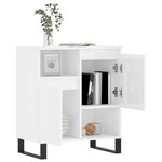 vidaXL Buffet Blanc brillant 60x35x70 cm Bois d'ingénierie