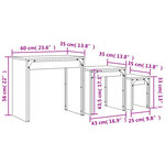 vidaXL Tables basses gigognes 3 Pièces chêne sonoma bois d'ingénierie