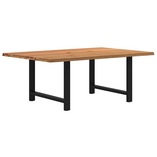 vidaXL Table à manger marron clair bois de chêne massif rectangulaire