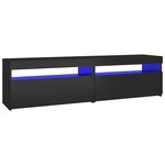 vidaXL Meubles TV 2 Pièces avec lumières LED Noir 75x35x40 cm