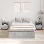 vidaXL Cadre de lit avec rangement Gris béton 120 x 200 cm
