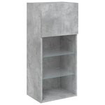 vidaXL Meubles TV avec lumières LED 2 Pièces gris béton 40 5x30x90 cm