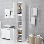 vidaXL Ensemble de meubles de bain 3 Pièces Blanc Bois d'ingénierie
