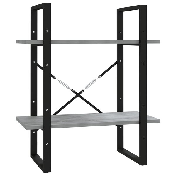 vidaXL Bibliothèque 2 niveaux Sonoma gris 60x30x70cm Bois d'ingénierie