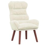 vidaXL fauteuil Crème 69 x 74 x 93 cm Velours