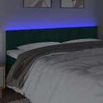 vidaXL Tête de lit à LED Vert foncé 160x5x78/88 cm Velours